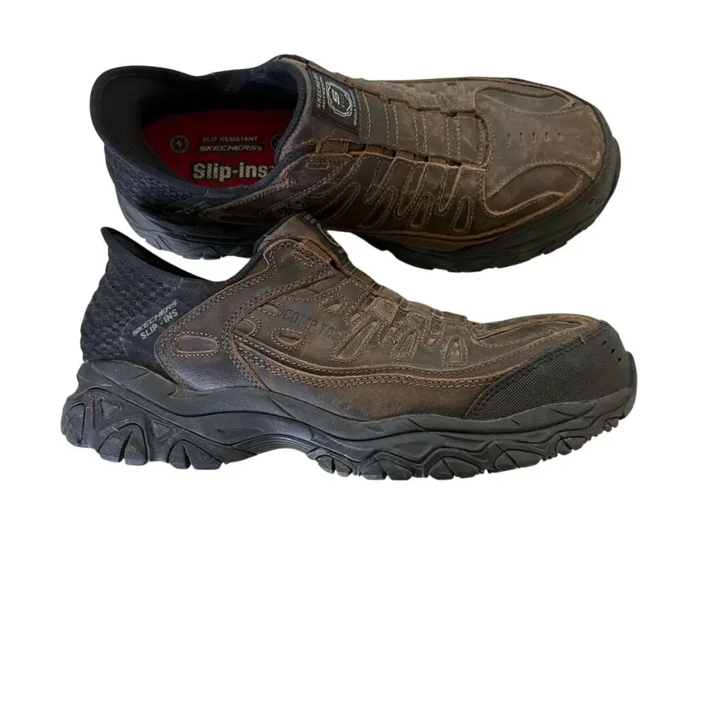 Skechers Men's Hands Free Slip-insRyker work shoes composite toe size 9